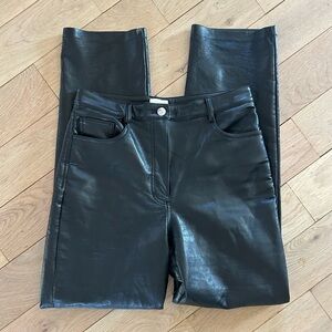 Wilfred black Faux Leather Trousers size 6